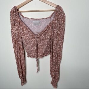 Urban Outfitters Smocked Cropped Top medium